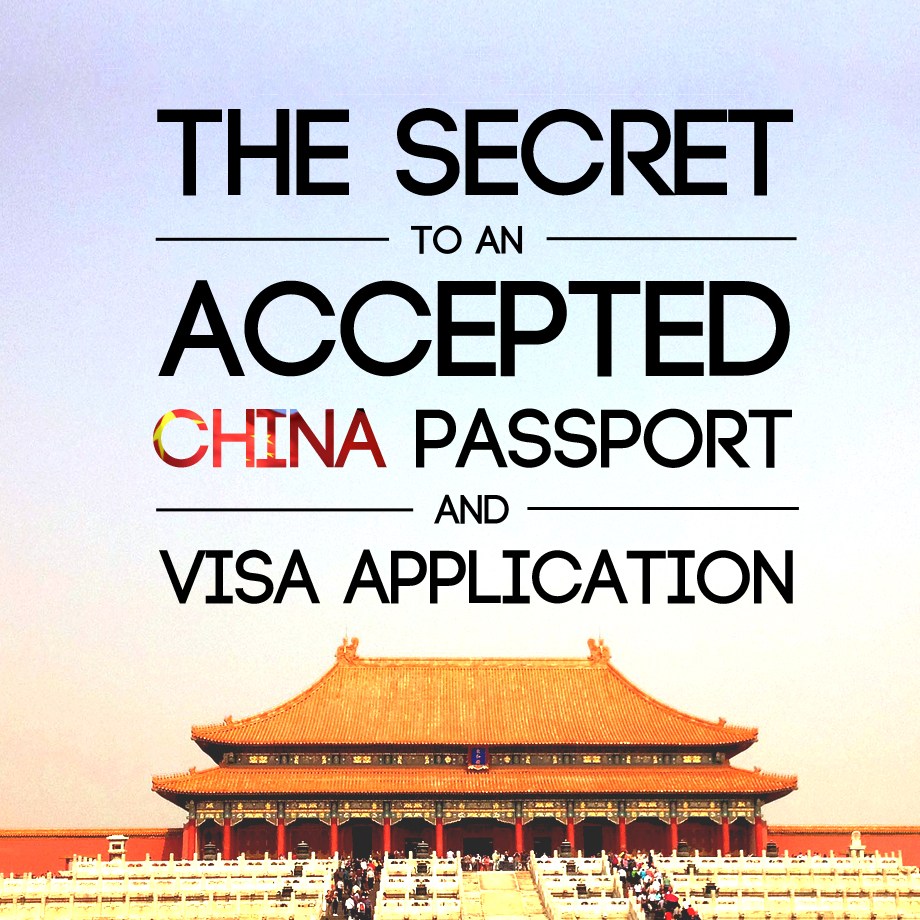 China visa and passport photo requirements need to be followed to guarantee acceptance
