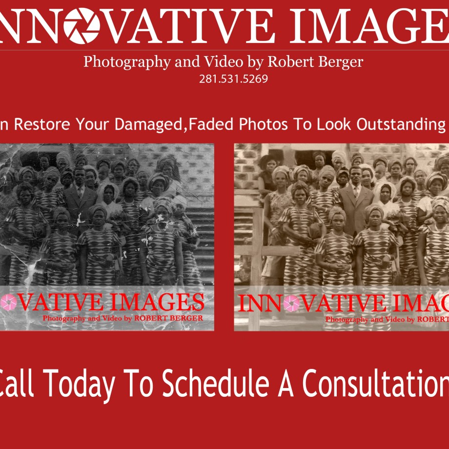 Houston Picture restoration for old damaged photos Innovative Images Photography by Robert Berger