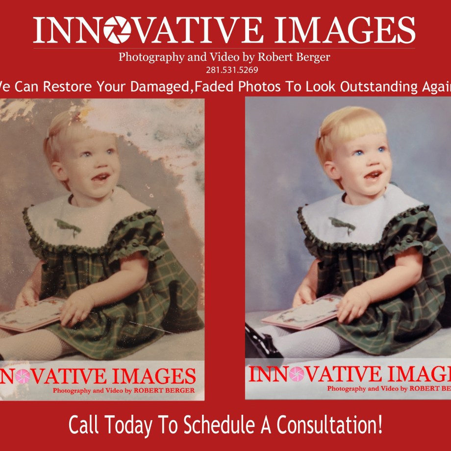 Flood and water damaged photo picture restoration serving Houston, Katy Fort bend Texas. !