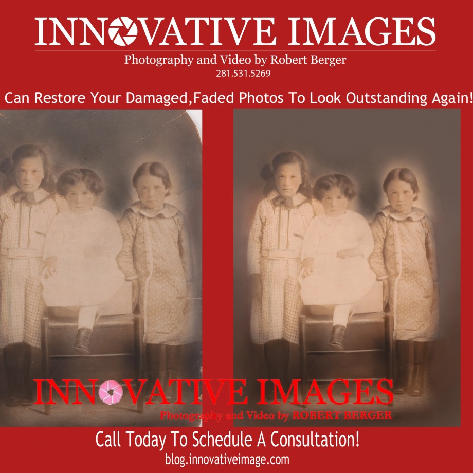 Houston Picture restoration for old damaged photos Innovative Images Photography by Robert Berger